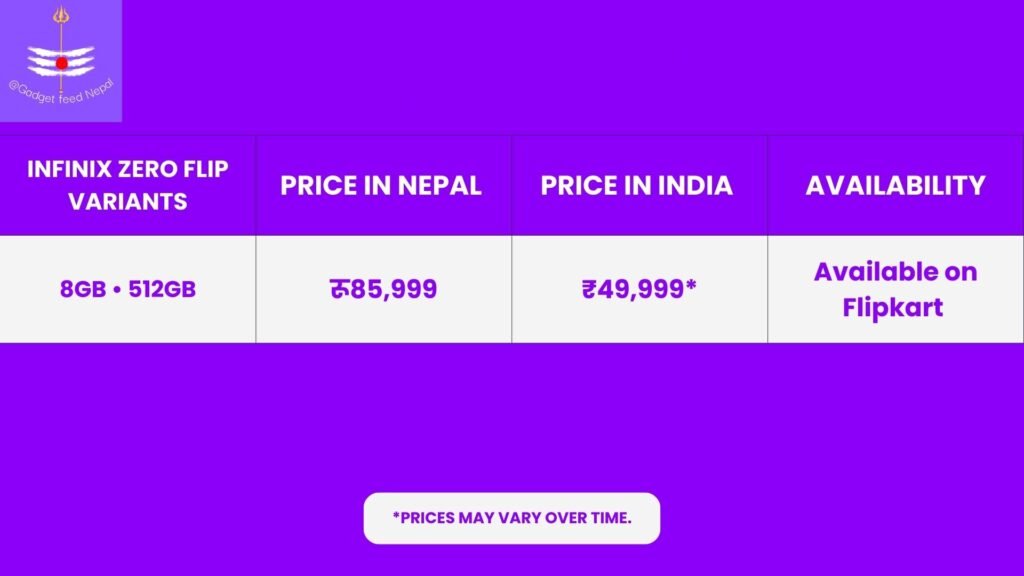 Infinix Zero Flip Price in Nepal